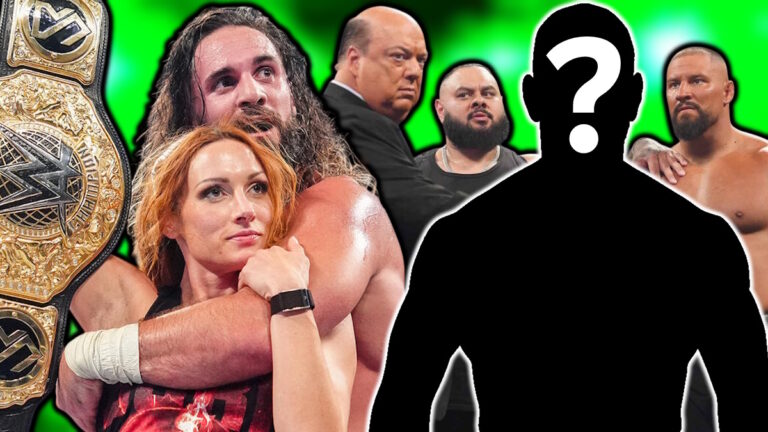 WWE stars Becky Lynch, Seth Rollins, Paul Heyman, Bron Breakker and Bronson Reed