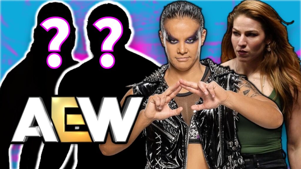 AEW logo, Shayna Baszler and Marina Shafir