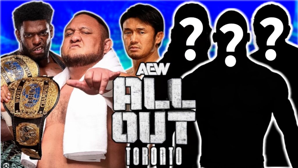 AEW All Out 2025 logo with The Opps