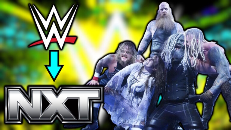 WWE and NXT logos, and the Wyatt Sicks