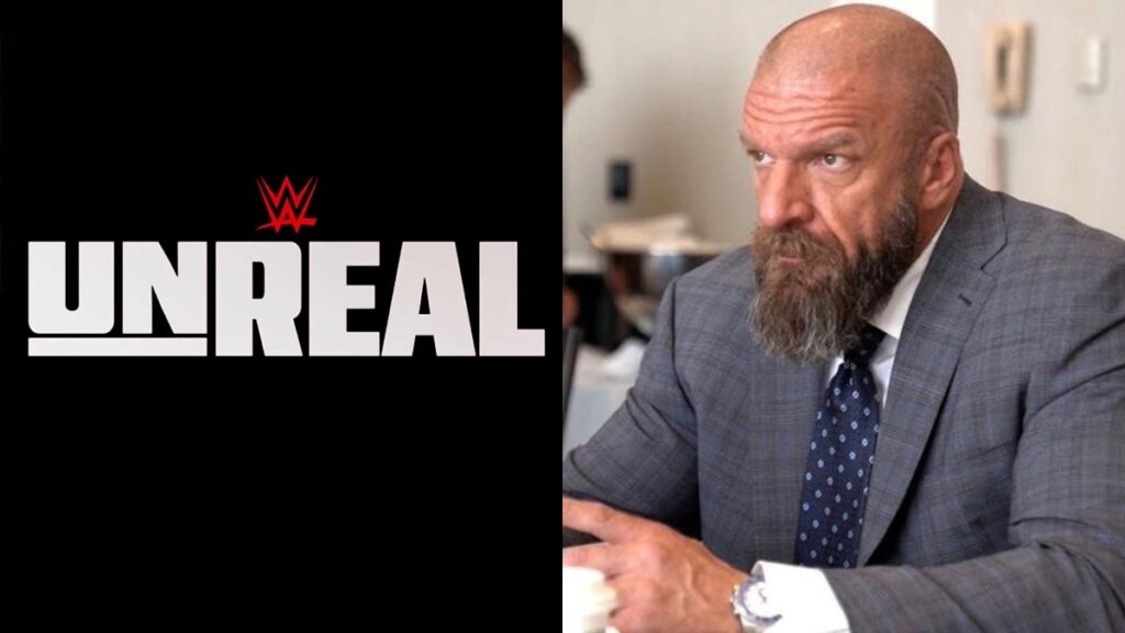 WWE Unreal logo and Triple H