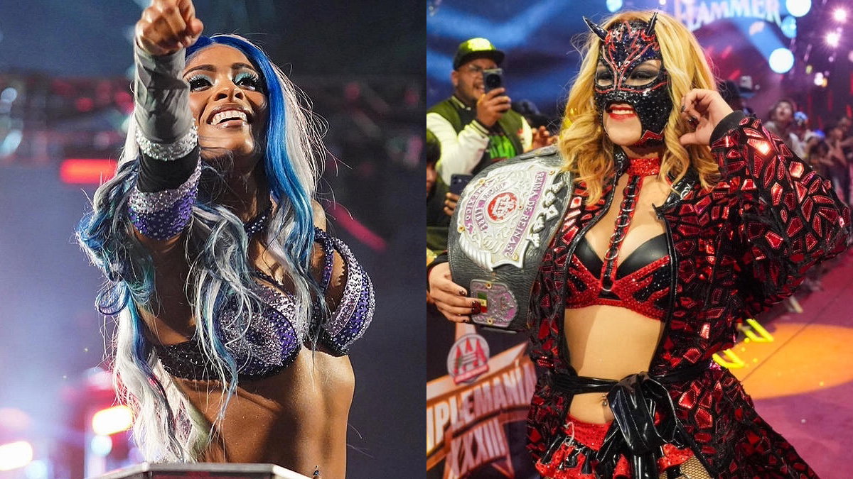 WWE star Zelina Vega and AAA's Lady Flammer