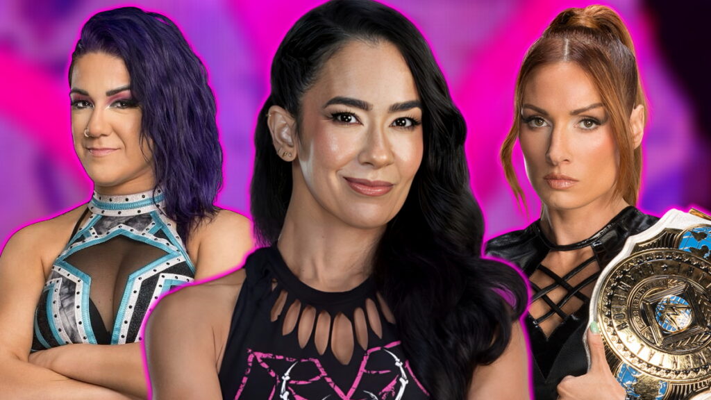 WWE stars AJ Lee, Bayley and Becky Lynch