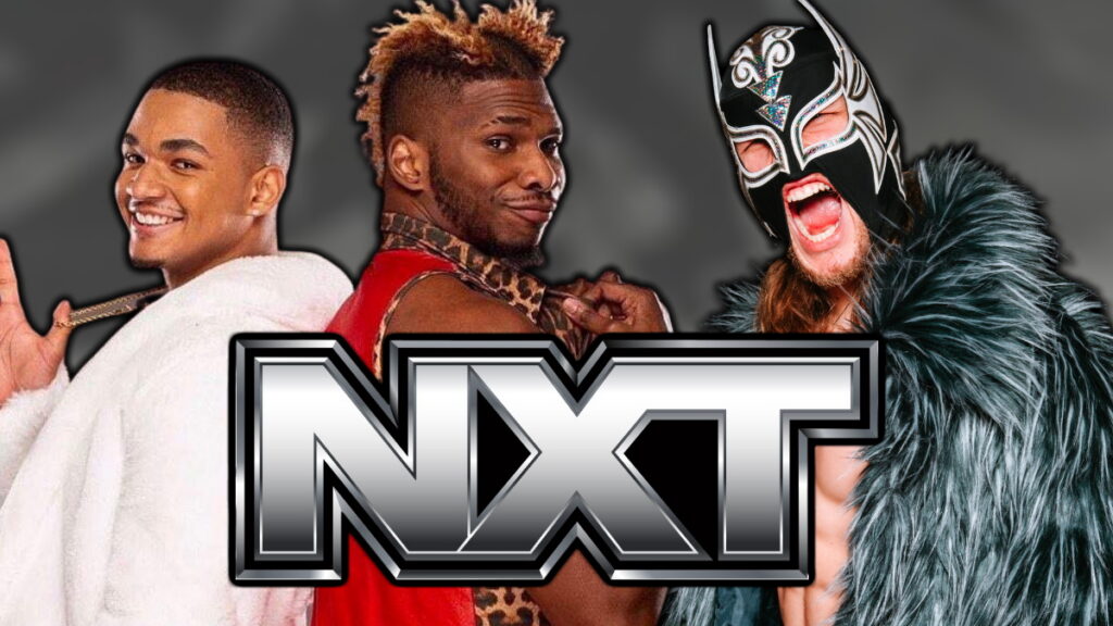 WWE NXT logo, Private Party and Aigle Blanc