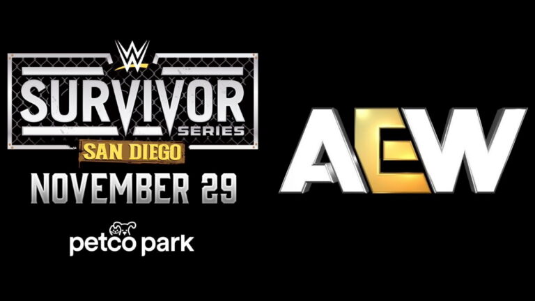 WWE Survivor Series and AEW logos