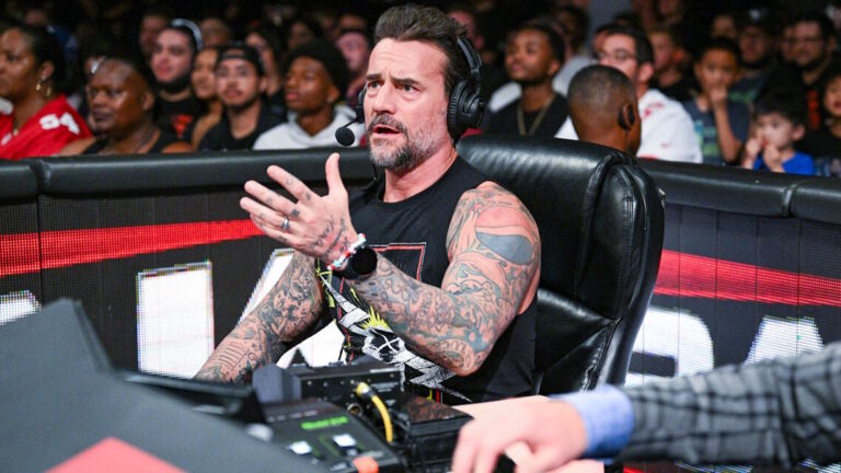 WWE star CM Punk on commentary