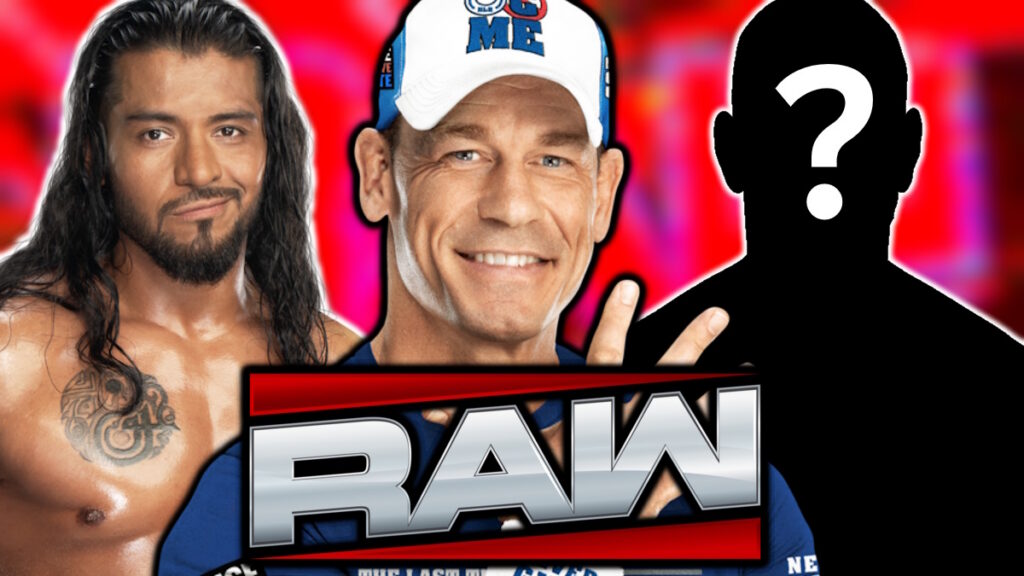 WWE Raw logo, John Cena and Santos Escobar