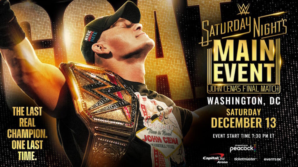 John Cena final match WWE Saturday Night's Main Event poster