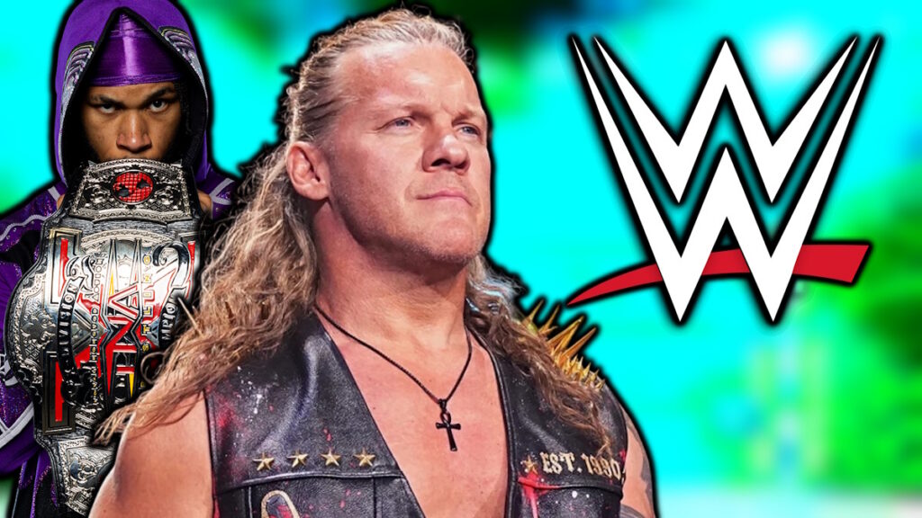 WWE logo, Chris Jericho and Leon Slater