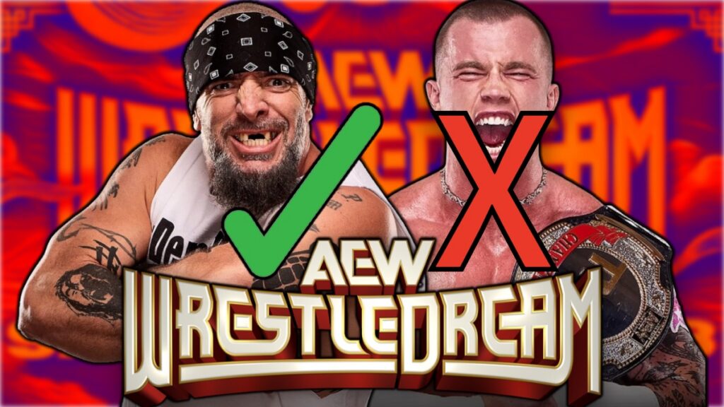 AEW WrestleDream 2025 logo with Mark Briscoe and Kyle Fletcher