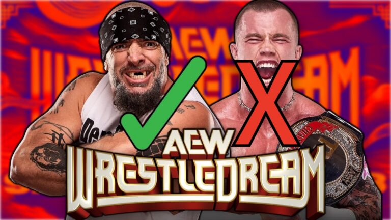AEW WrestleDream 2025 logo with Mark Briscoe and Kyle Fletcher