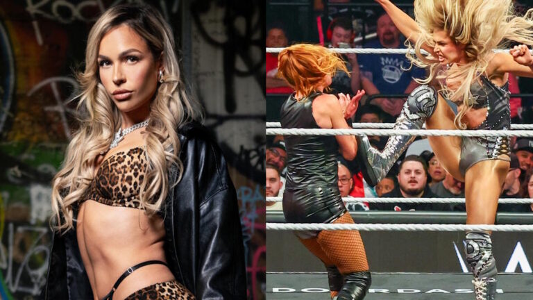 WWE stars Maxxine Dupri and Becky Lynch