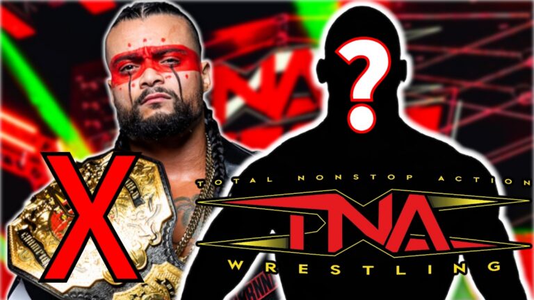 Mike Santana with TNA Wrestling logo