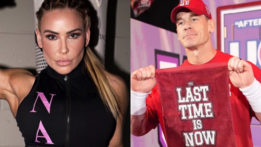 WWE stars Natalya and John Cena