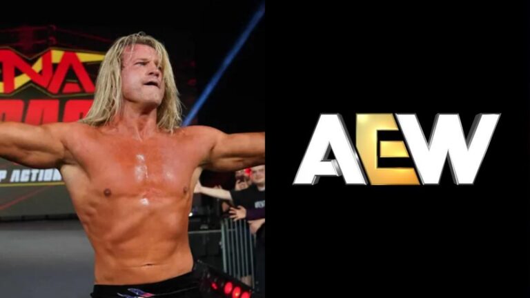 TNA Wrestling's Nic Nemeth next to the AEW logo