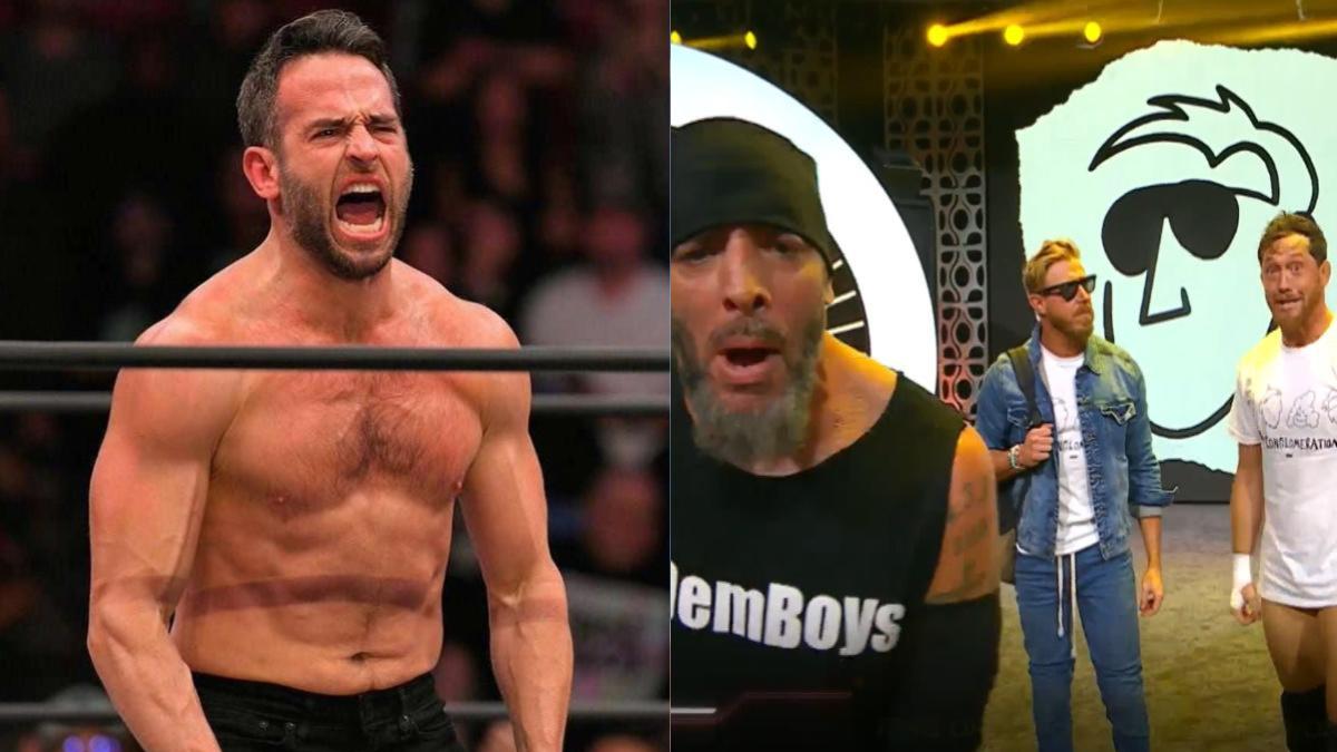 AEW's Roderick Strong next to the Conglomeration