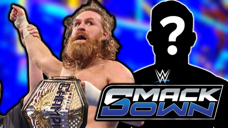 WWE SmackDown logo and Sami Zayn