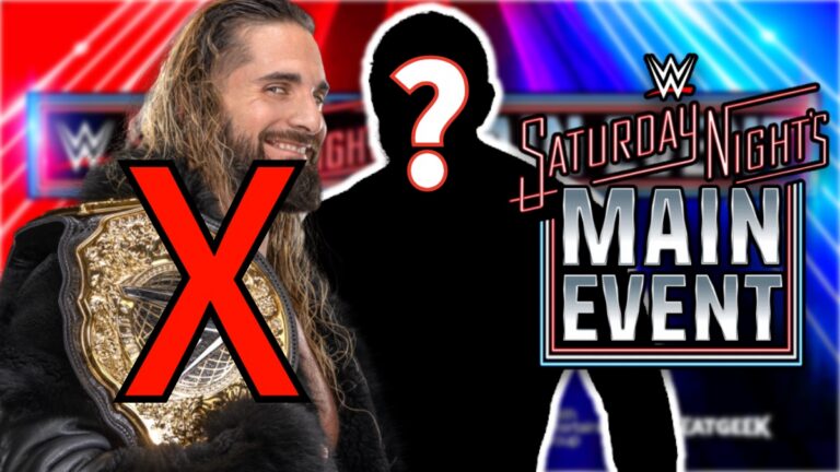 SetH Rollins and WWE Saturday Night's Main Event logo
