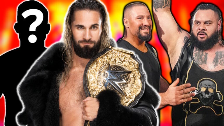 WWE stars Seth Rollins, Bron Breakker and Bronson Reed