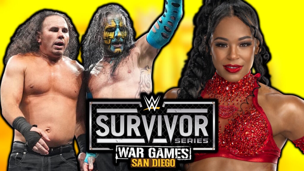 WWE Survivor Series logo, Hardy Boyz and Bianca Belair