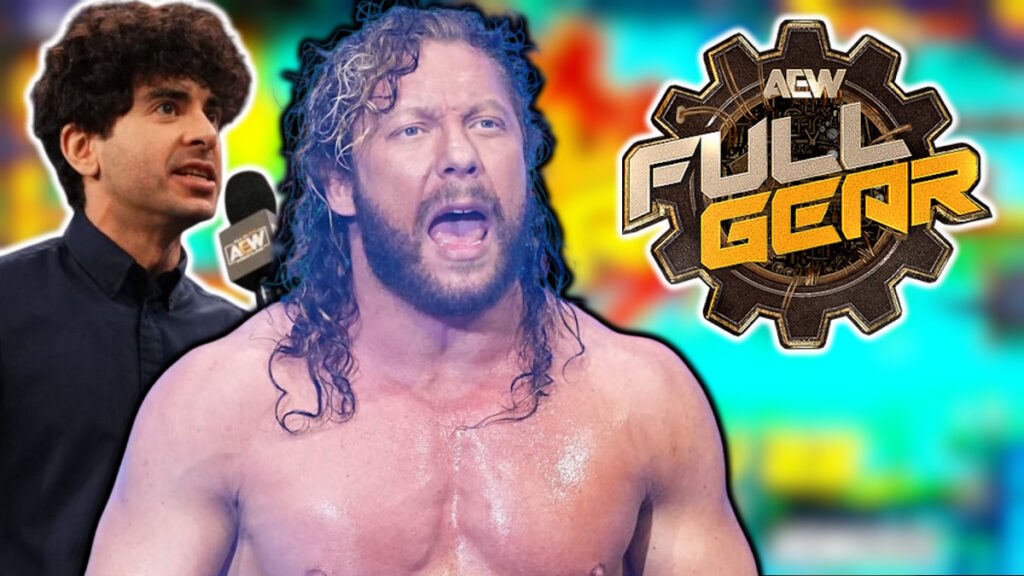 AEW Full Gear logo, Kenny Omega and Tony Khan