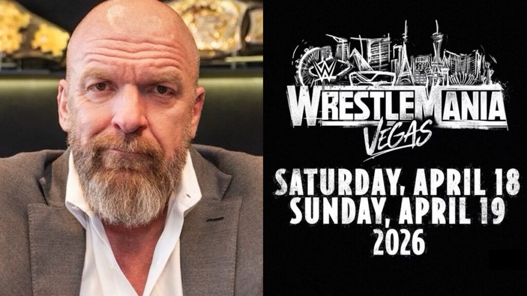 Triple H and WWE WrestleMania 42 logo