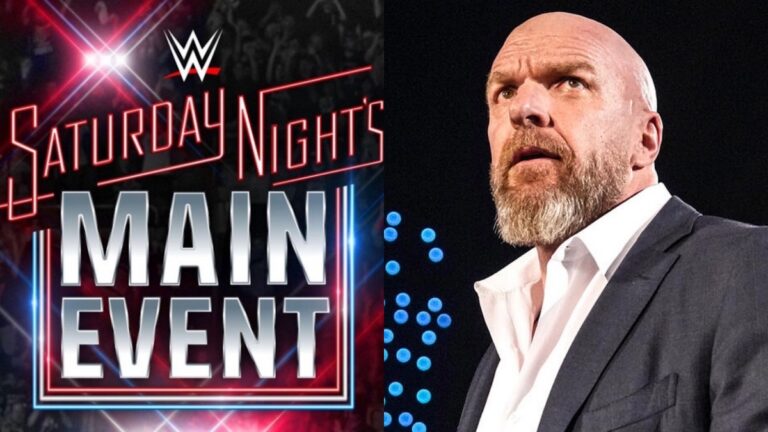 Triple H and WWE Saturday Night's Main Event logo