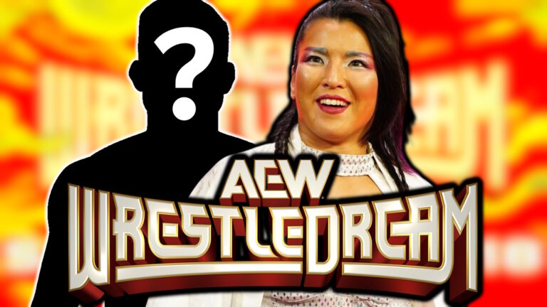 AEW WrestleDream logo and Hikaru Shida