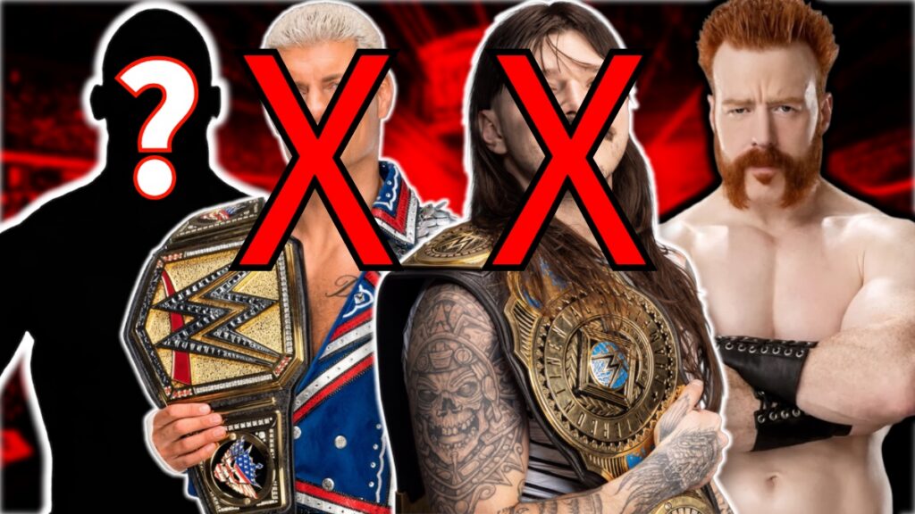 WWE's Cody Rhodes and Dominik Mysterio crossed out with Sheamus