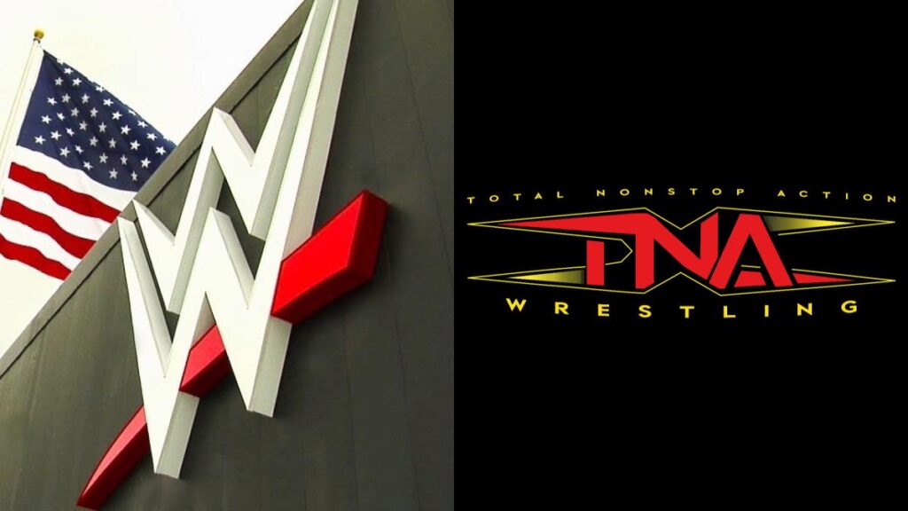 WWE Headquarters next to the TNA Wrestling logo