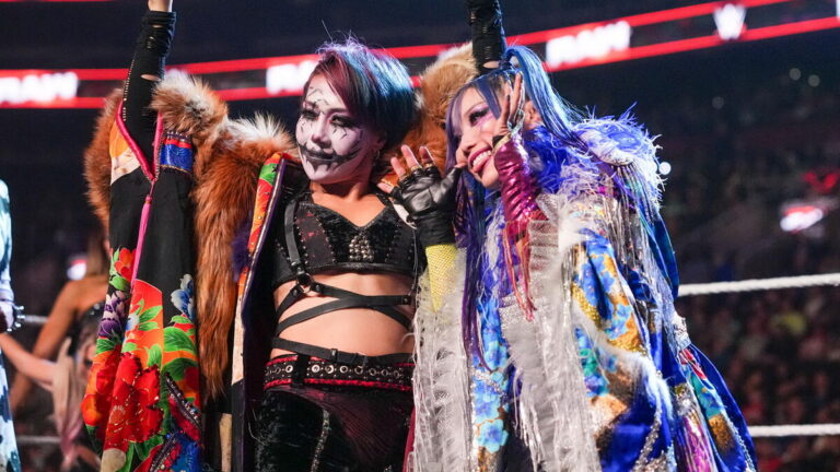 Asuka and Kairi Sane as the Kabuki Warriors on WWE Raw