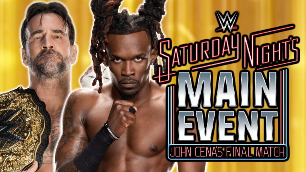 WWE Saturday Night's Main Event logo, CM Punk and Je'Von Evans