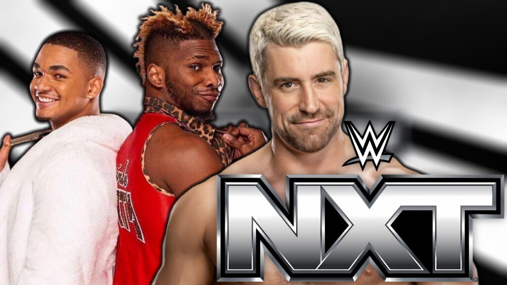 Joe Hendry, Private Party and the WWE NXT logo