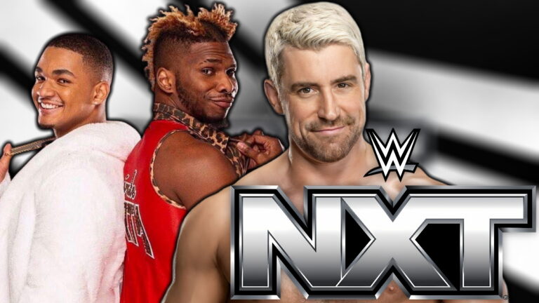 Joe Hendry, Private Party and the WWE NXT logo