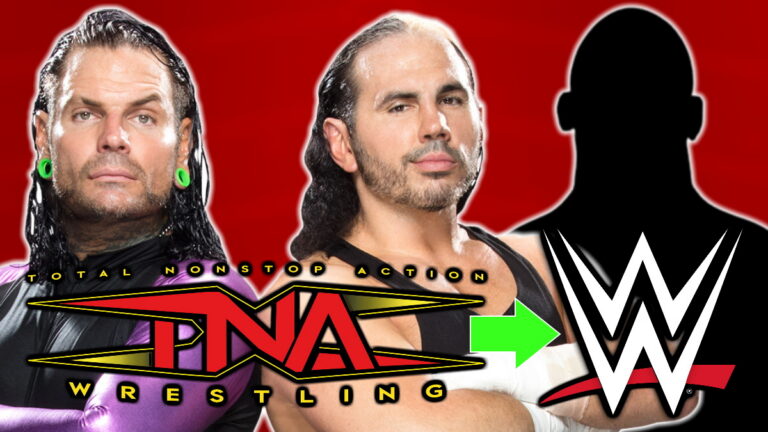 TNA Wrestling and WWE logo with The Hardy Boyz
