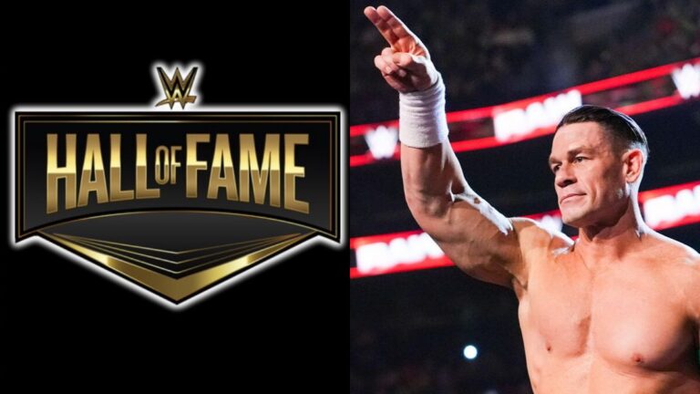 WWE Hall of Fame logo and John Cena