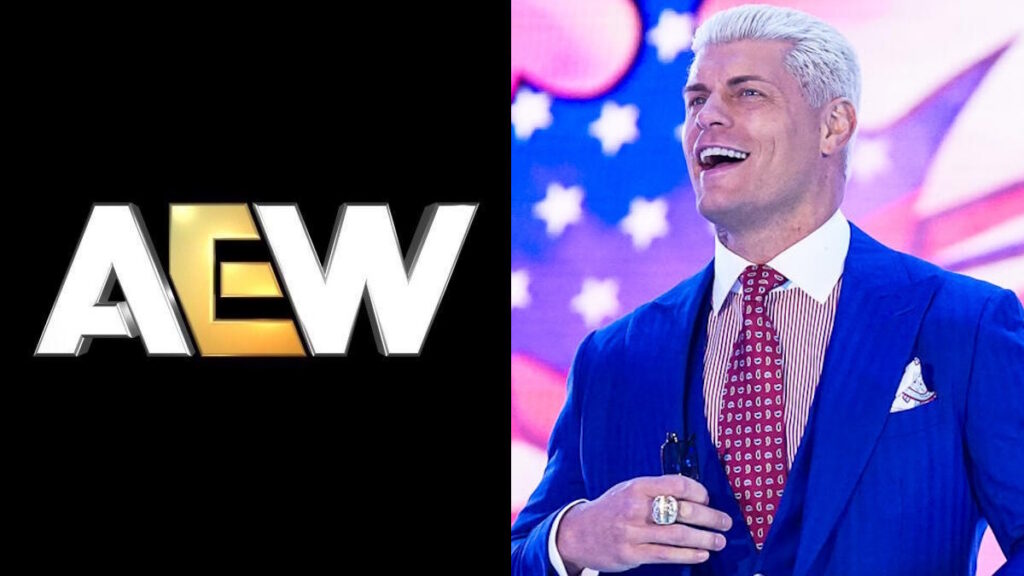 AEW logo and WWE star Cody Rhodes