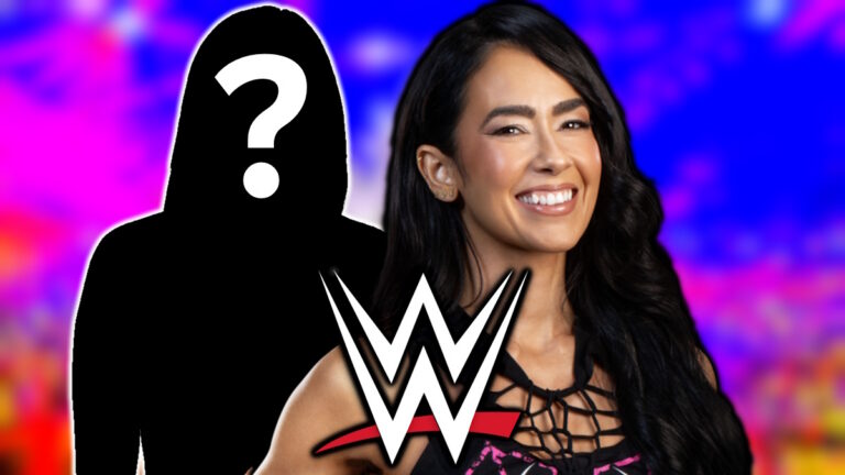 AJ Lee and WWE logo