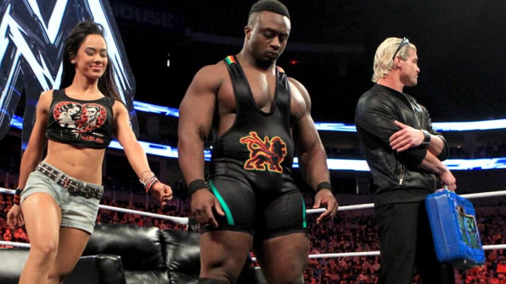 Big E, Dolph Ziggler and AJ Lee in WWE