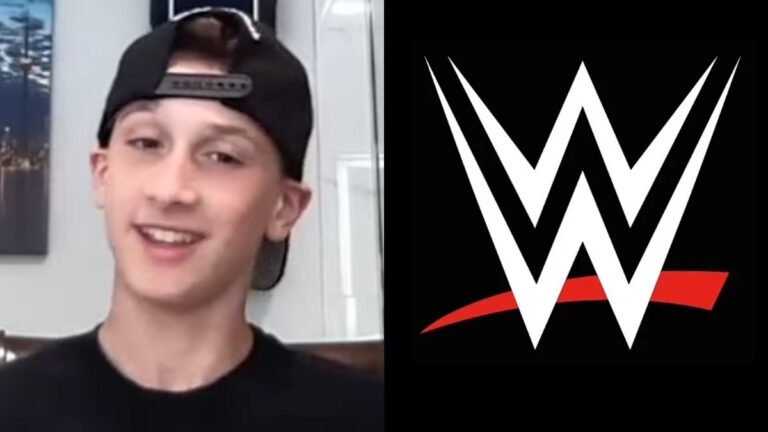 Brodie Lee Jr and WWE logo (The Wrestling Classic/WWE)