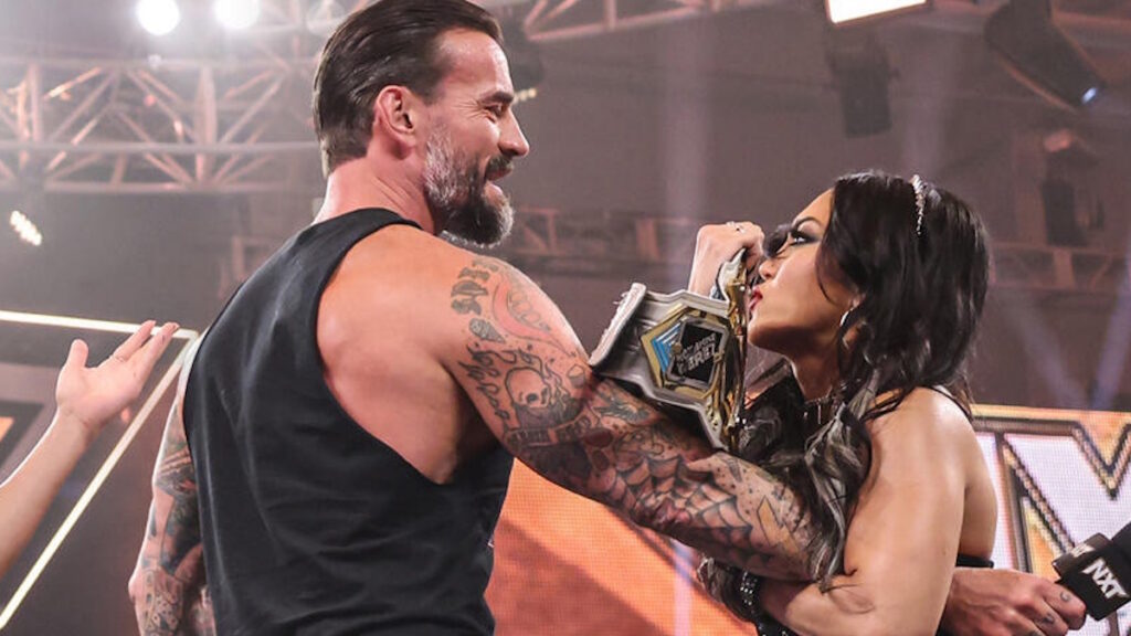WWE stars CM Punk and Roxanne Perez