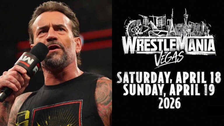 CM Punk and WWE WrestleMania 42 logo