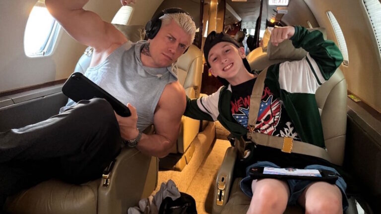 WWE Champion Cody Rhodes and Brodie Lee Jr