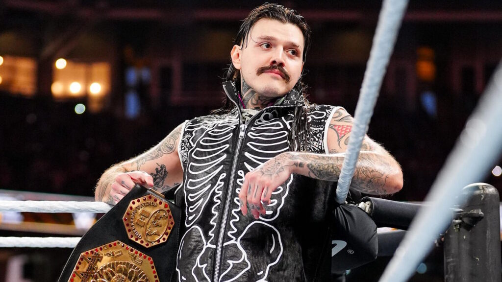 WWE's Dominik Mysterio with the AAA Mega Championship