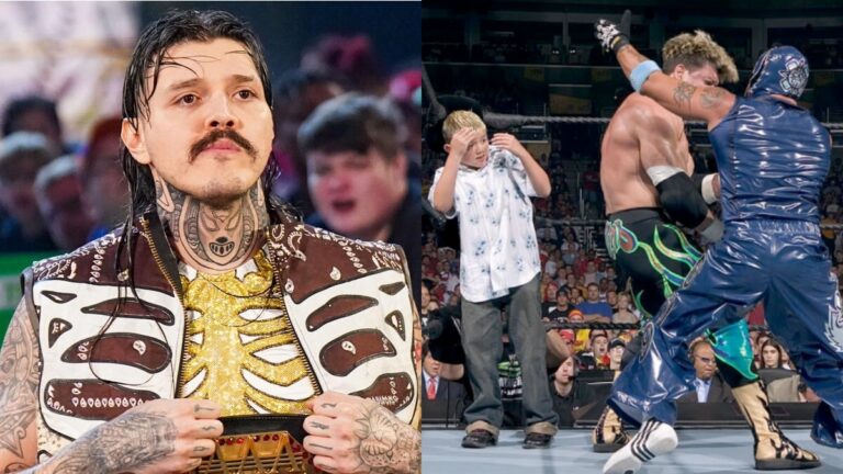 Dominik Mysterio alongside Rey Mysterio vs. Eddie Guerrero at WWE SummerSlam 2005