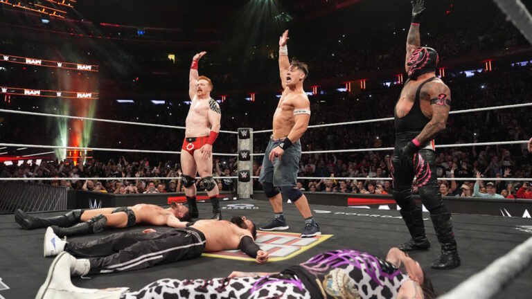 WWE stars Sheamus, John Cena and Rey Mysterio