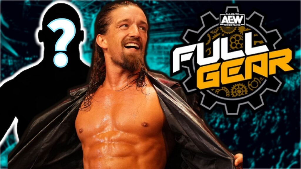 AEW Full Gear logo with Jay White