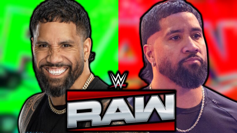 WWE Raw logo and Jey Uso