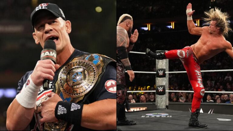 John Cena next to Dolph Ziggler, WWE Raw