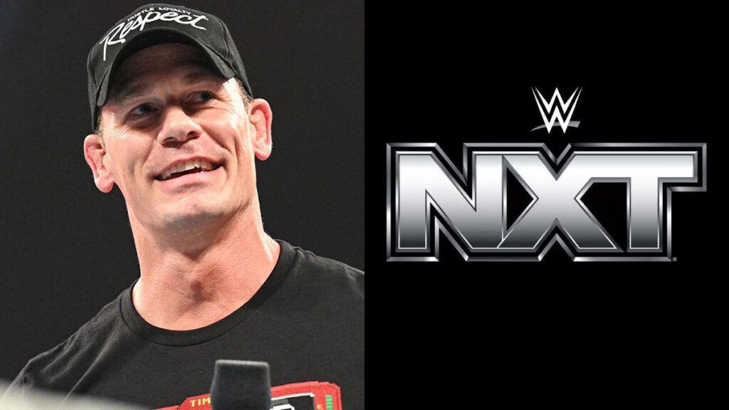 John Cena and WWE NXT logo